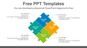 Plantilla de PowerPoint gratuita para matriz de rompecabezas
