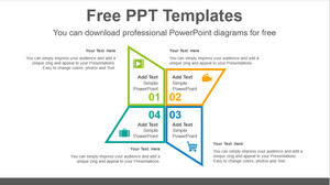 Modèle Powerpoint gratuit pour Four Pinwheel Wing