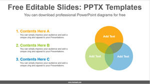 Plantilla de PowerPoint gratuita para el diagrama de Venn