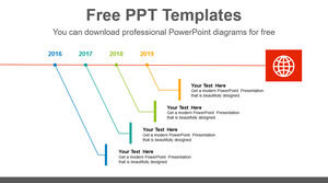 Modelo de Powerpoint gratuito para linha dobrada em camadas