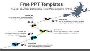 Template Powerpoint Gratis untuk Linear Lima Tingkat