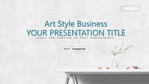 Kostenlose Powerpoint-Vorlage für Art Style Business