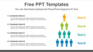 Șablon Powerpoint gratuit pentru Piramida de pictograme de oameni