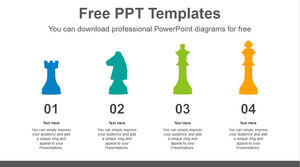 Free Powerpoint Template for Chess Silhouette