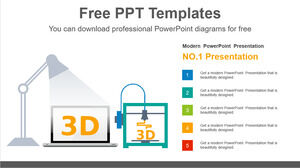 قالب Powerpoint مجاني للطابعات ثلاثية الأبعاد