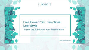 葉的免費PowerPoint模板