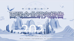 Template PPT Laporan Penelitian dari 100 Perusahaan Real Estat Top China