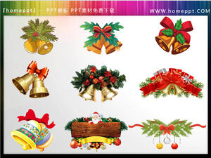 A set of PPT materials for Christmas bells