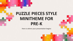 Pre-K için Puzzle Parçaları Tarzı Mini Tema