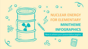 Energía nuclear para infografías de minitemas elementales