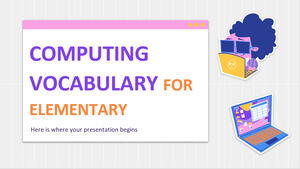 Computing-Vokabular für die Grundschule