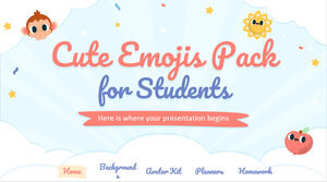 Lindo paquete de emojis para estudiantes