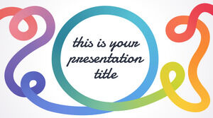 彩虹线。 免费的PowerPoint模板和谷歌幻灯片主题。