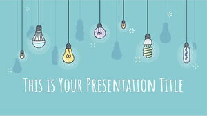 五颜六色的灯泡。 免费的PowerPoint模板和谷歌幻灯片主题。