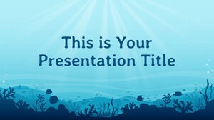Oceano blu. Modello PowerPoint gratuito e tema Presentazioni Google