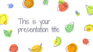 Frutas Coloridas. Modelo de PowerPoint gratuito e tema do Apresentações Google