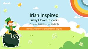 Adesivos de trevo da sorte inspirados na Irlanda Organizadores pessoais para estudantes