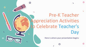 Pre-K Teacher Appreciation Activities zur Feier des Teacher's Day