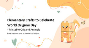 Элементарные поделки к Всемирному дню оригами - Животные оригами для печати