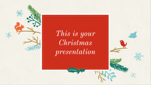 Рождественские рисунки. Бесплатный шаблон PowerPoint и тема Google Slides