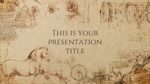 文藝復興時期的圖畫。 免費的PowerPoint模板和谷歌幻燈片主題