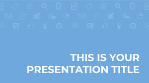 Perusahaan Biru. Template PowerPoint Gratis & Tema Google Slide