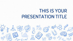 Bilim Çizimleri. Ücretsiz PowerPoint Şablonu ve Google Slaytlar Teması
