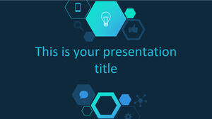 Teknologi Heksagonal. Template PowerPoint Gratis & Bisnis Tema Google Slides