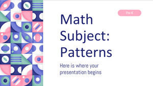Pre-K 수학 과목: 패턴