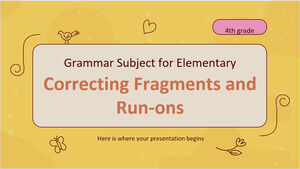 Przedmiot gramatyczny dla szkoły podstawowej - klasa 4: Korekta fragmentów i wybiegów