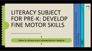 Materia de alfabetización para Pre-K: Desarrollar habilidades motoras finas