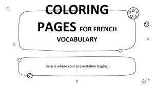 Páginas para colorear de vocabulario francés