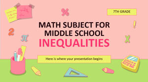 Materia di matematica per la scuola media - 7th Grade: Disuguaglianze
