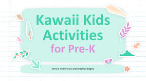 Pre-K를 위한 Kawaii 어린이 활동