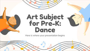 Subiect artistic pentru pre-K: Dans