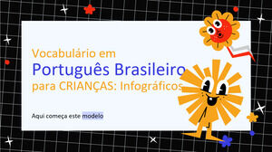 المفردات البرتغالية البرازيلية للإنفوجرافيك ما قبل الروضة
