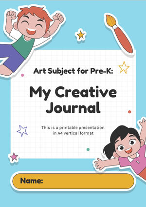 Materia de arte para Pre-K: My Creative Journal