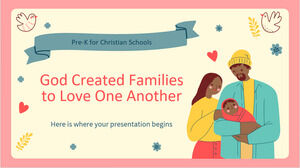 Pre-K สำหรับโรงเรียนคริสเตียน: พระเจ้าสร้างครอบครัวให้รักกัน