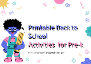 Printable Back to School Activities for Pre-K