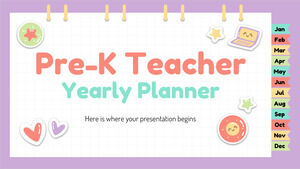 Pre-K Teacher Yearly Planner
