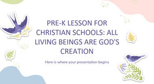 Lezione pre-K per le scuole cristiane: tutti gli esseri viventi sono creazione di Dio