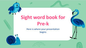 Sight Word Book pentru Pre-K