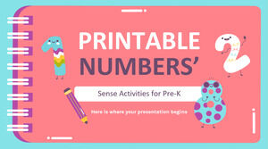 Actividades imprimibles de sentido numérico para preescolar