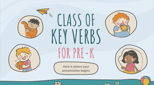 Pre-K の重要な動詞のクラス