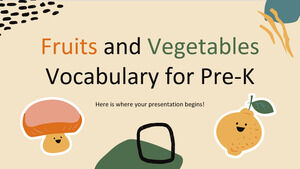 Pre-K를 위한 과일 및 채소 어휘