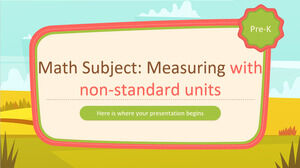 Pre-K 수학 과목: 비표준 단위로 측정