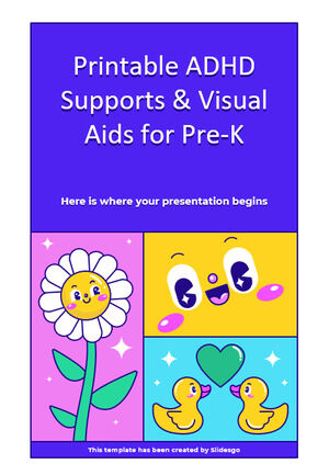 รองรับ ADHD ที่พิมพ์ได้ & Visual Aids สำหรับ Pre-K