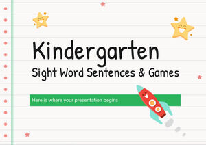 Oraciones y juegos de palabras visuales para jardín de infantes
