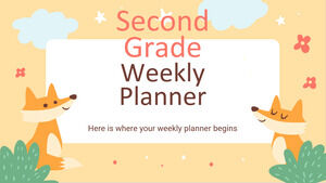 Planificador semanal de segundo grado