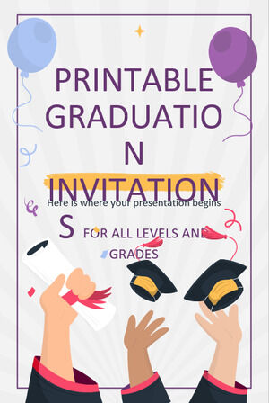 Invitaciones de graduación imprimibles para todos los niveles y grados